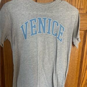 Mighty Fine Gray Tee with Light Blue "VENICE" Print
